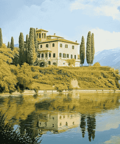 Italian Lakeside Villa Diamond Painting