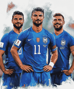 Italy Azurri Football Team Diamond Painting