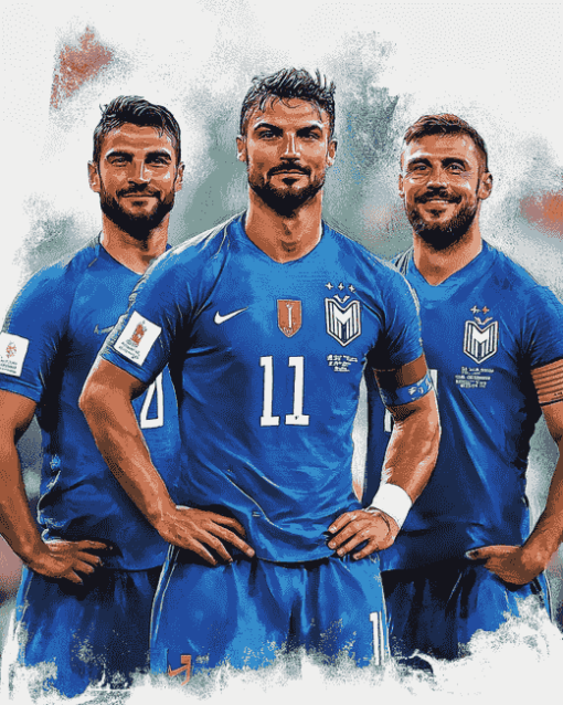 Italy Azurri Football Team Diamond Painting