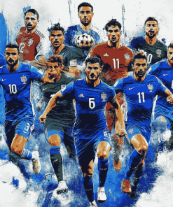 Italy Azurri Football Team Diamond Painting