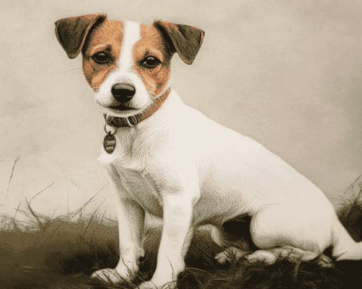 Jack Russell Terrier Puppies Diamond Painting