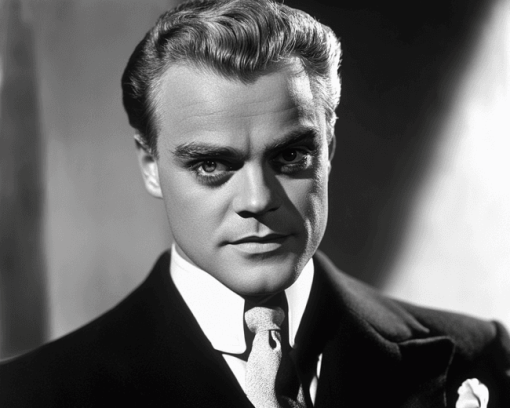 James Cagney Black and White Diamond Painting