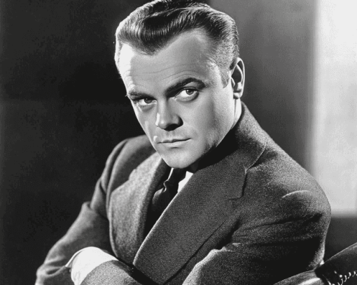 James Cagney Black and White Diamond Painting