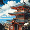 Japanese Buildings Diamond Painting