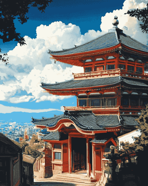 Japanese Buildings Diamond Painting