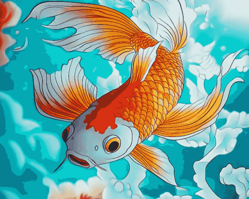 Japanese Fish Animations Diamond Painting