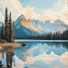 Jasper National Park Landscape Diamond Painting