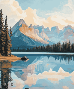 Jasper National Park Landscape Diamond Painting