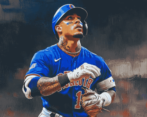 Javier Baez Baseball Icon Diamond Painting