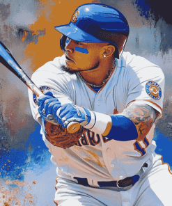 Javier Baez Famous Baseballer Diamond Painting