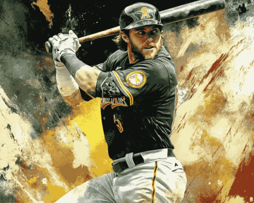 Jed Lowrie Baseball Diamond Painting