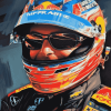 Jeff Gordon Glasses Race Cars Diamond Painting