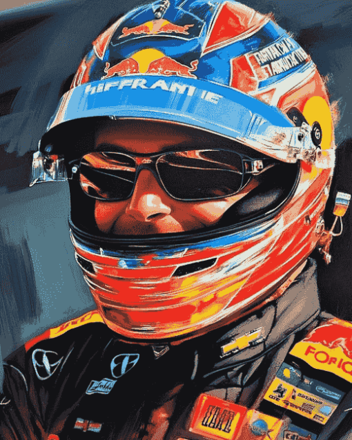 Jeff Gordon Glasses Race Cars Diamond Painting