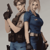 Jill And Leon Resident Evil Diamond Painting