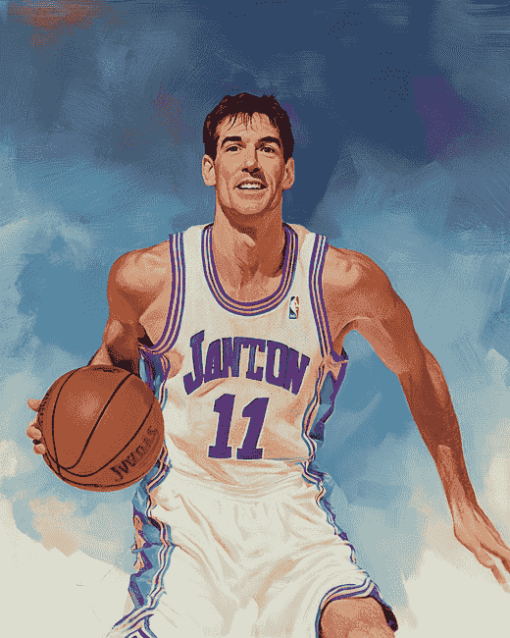 John Stockton Basketballers Diamond Painting