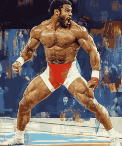 Jordan Burroughs Olympic Legend Diamond Painting