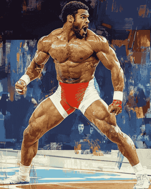 Jordan Burroughs Olympic Legend Diamond Painting