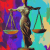 Justice Scales Colorful Diamond Painting