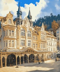 Karlovy Vary Buildings Diamond Painting