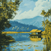 Kerala Lake Landscape Diamond Painting