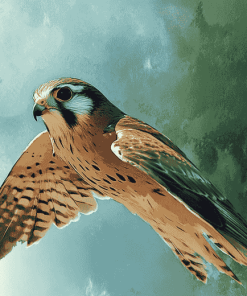 Kestrel Bird Masterpiece Diamond Painting