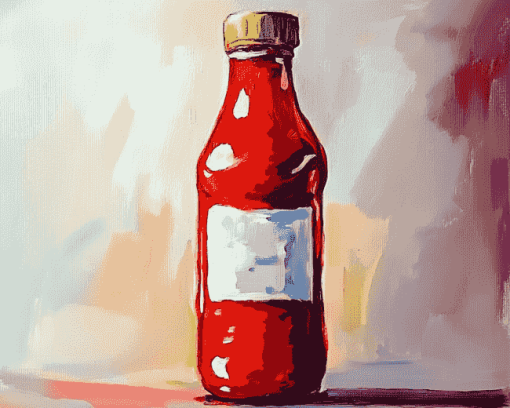 Ketchup Bottle Art Diamond Painting