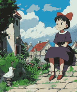 Kiki Delivery Service Anime Diamond Painting