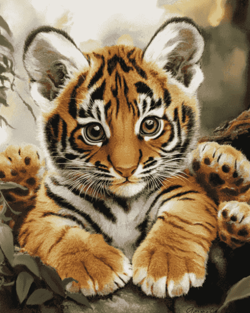 Kitten and Tiger Diamond Painting