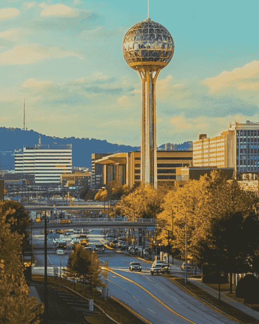 Knoxville Sunsphere Building Diamond Painting