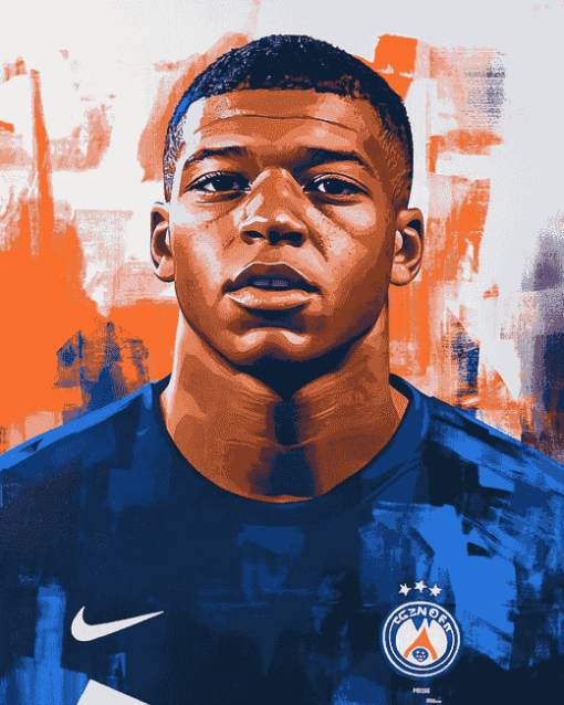 Kylian Mbappe Football Legend Diamond Painting