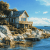 LUXURY SEASIDE COTTAGE SCENERY DIAMOND PAINTING