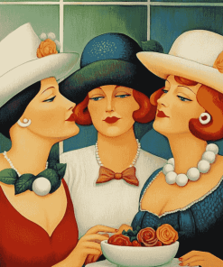 Ladies by Beryl Cook Diamond Painting