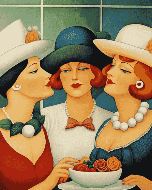 Ladies by Beryl Cook Diamond Painting