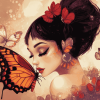 Lady Butterfly Art Diamond Painting