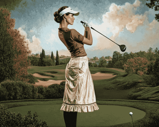 Lady Golf Sport Diamond Painting