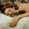 Lazy Girl and Cat Companions Diamond Painting