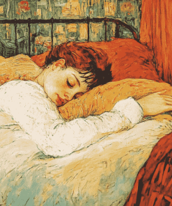 Le Lit Toulouse Lautrec Vintage Diamond Painting