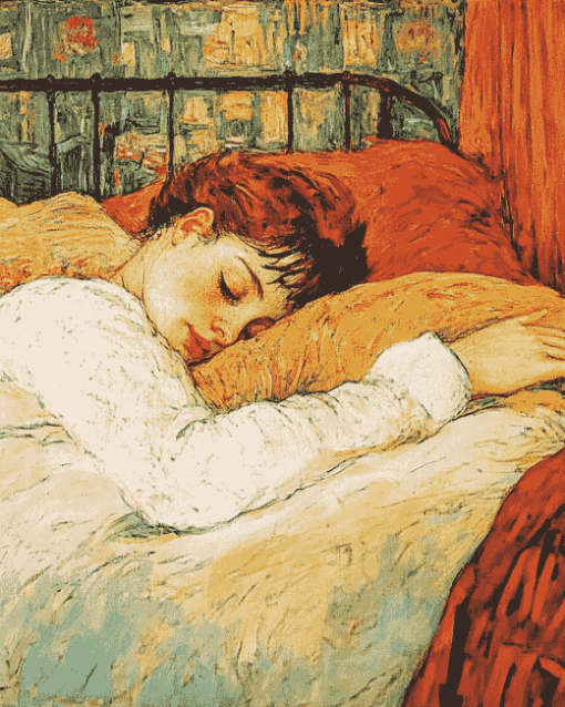 Le Lit Toulouse Lautrec Vintage Diamond Painting