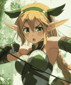 Leafa Anime Character Diamond Painting