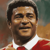 Legendary Eusebio Da Silva Football Diamond Painting