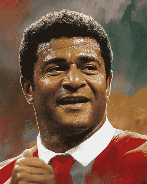 Legendary Eusebio Da Silva Football Diamond Painting