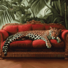 Leopard Relaxing on Sofa Diamond Painting