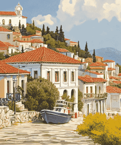 Lesbos Island Architecture Diamond Painting