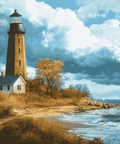 Lighthouse New Haven Scenic Diamond Painting