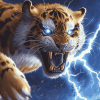 Lightning Tiger Diamond Painting