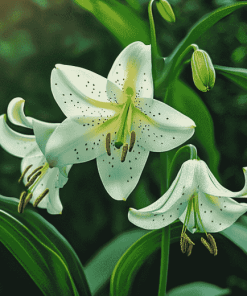 Lilly Leaves Diamond Painting