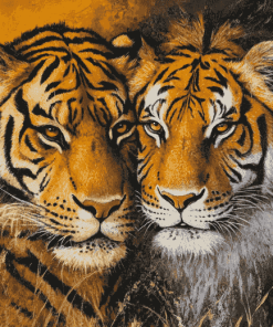 Lion and Tiger Wildlife Diamond Painting