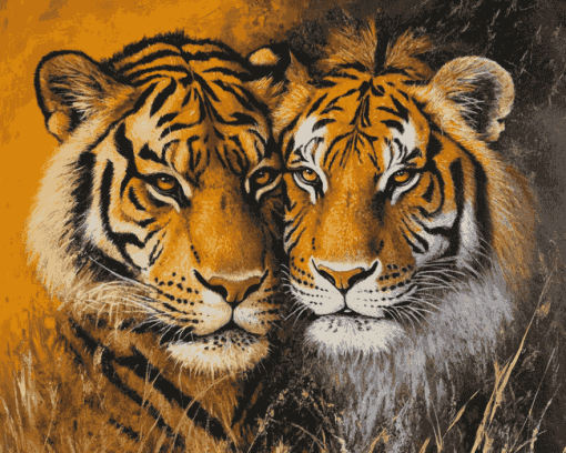 Lion and Tiger Wildlife Diamond Painting