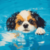 Little Dog by the Pool Diamond Painting