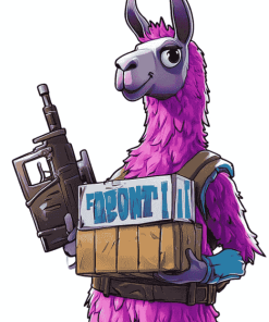 Llama Animation Fan Art Diamond Painting